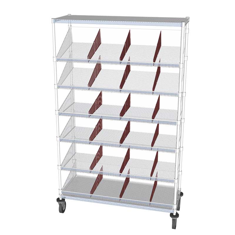 Q Wall Shelving Post Mounted 24 X 48, Wire Tower Shelving Unit